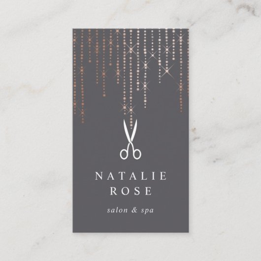 バラ金ゴールドマーキーヘアスタイリスト 名刺 (正面)