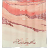 バラ金ゴールドマーブルアンドグリッター シャワーカーテン (正面)