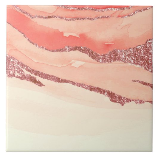 バラ金ゴールドマーブルアンドグリッター タイル (正面)