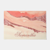 バラ金ゴールドマーブルアンドグリッター ドアマット (正面)