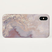 バラ金ゴールドマーブルグリッターデザイン Case-Mate iPhoneケース (裏面(横))