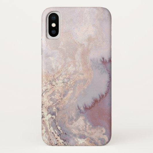 バラ金ゴールドマーブルグリッターデザイン Case-Mate iPhoneケース (裏面)