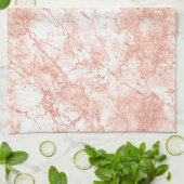 バラ金ゴールドマーブルグリッター2 キッチンタオル (折り畳み)