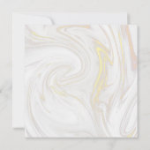 バラ金ゴールドマーブルグリーン葉リーズ結婚ズ 招待状 (裏面)