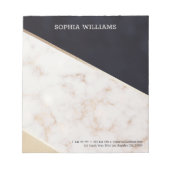 バラ金ゴールドマーブルシャンパンテクスチャ ノートパッド (正面)