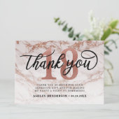 バラ金ゴールドマーブルスイート18誕生日 サンキューカード (スタンド正面)