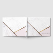 バラ金ゴールドマーブルスワール赤面ピンク結婚ズ ゲストブック (全面)