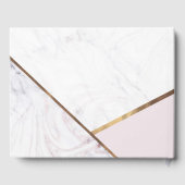 バラ金ゴールドマーブルスワール赤面ピンク結婚ズ ゲストブック (裏面)