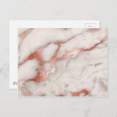 バラ金ゴールドマーブルテクスチャ ポストカード (正面/裏面)