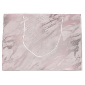 バラ金ゴールドマーブルデザイン ラージペーパーバッグ (正面)