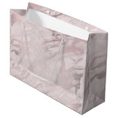 バラ金ゴールドマーブルデザイン ラージペーパーバッグ (正面アングル)