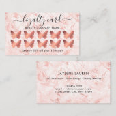 バラ金ゴールドマーブルバタフライロイヤリティカード 名刺 (正面/裏面)