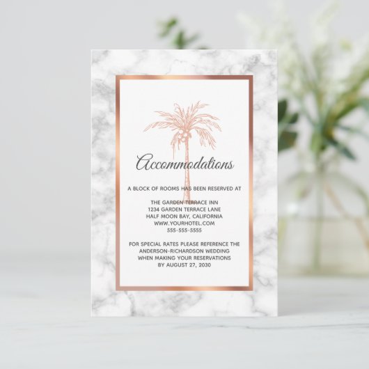 バラ金ゴールドマーブルパームツリ結婚ーの宿泊 エンクロージャーカード (スタンド正面)