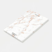 バラ金ゴールドマーブルホワイトグレーホワイトラックスネームアドレス ポストイット (アングル)