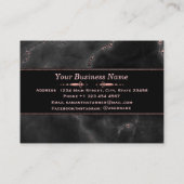 バラ金ゴールドマーブルメイクアップアーティスト美容師カスタム ロイヤリティカード (裏面)