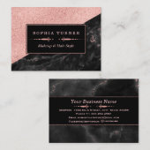 バラ金ゴールドマーブルメイクアップアーティスト美容師カスタム ロイヤリティカード (正面/裏面)