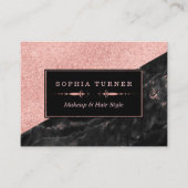 バラ金ゴールドマーブルメイクアップアーティスト美容師カスタム ロイヤリティカード (正面)