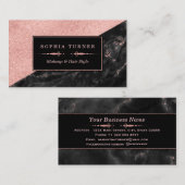 バラ金ゴールドマーブルメークアップアーティスト美容師 名刺 (正面/裏面)