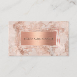 バラ金ゴールドマーブルモダンエレガント 名刺