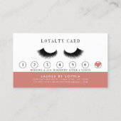 バラ金ゴールドマーブルラッシュブロウ化粧アーティスト ロイヤリティカード (裏面)