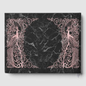 バラ金ゴールドマーブルーアールデコピークス結婚ズ ゲストブック (裏面)