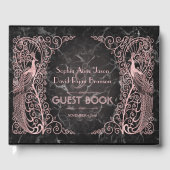 バラ金ゴールドマーブルーアールデコピークス結婚ズ ゲストブック (正面)