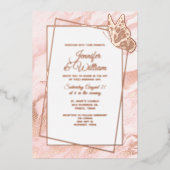 バラ金ゴールドマーブル結婚ズ 箔招待状 (正面)