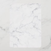 バラ金ゴールドマーブル |さくらんぼ結婚の花 箔招待状 (裏面)