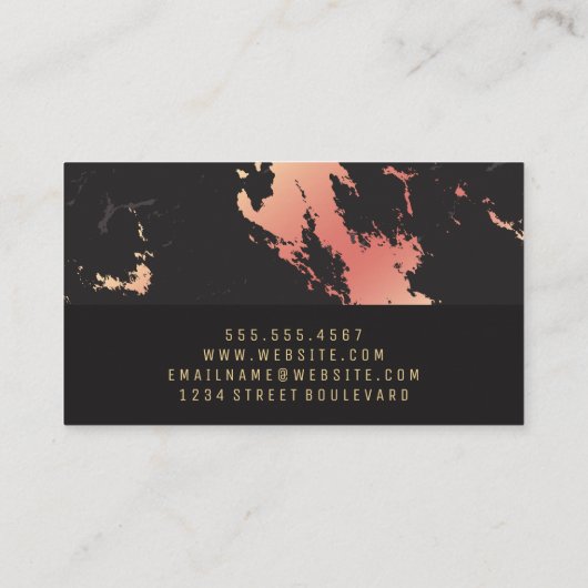 バラ金ゴールドマーブル |エグゼクティブシグネチャーシリーズ 名刺 (裏面)