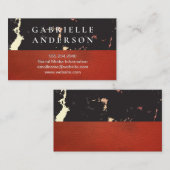 バラ金ゴールドマーブル |レッドレザー 名刺 (正面/裏面)