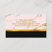 バラ金ゴールドマーブル |金ゴールドトリム 名刺 (裏面)