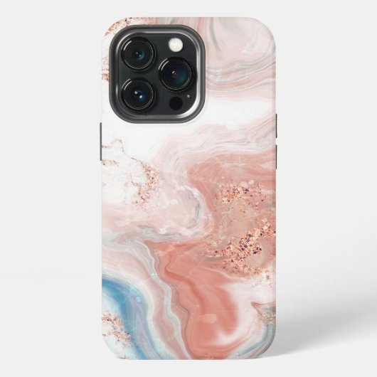バラ金ゴールドマーブル iPhoneケース (裏面)