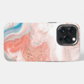 バラ金ゴールドマーブル iPhoneケース (裏面横)