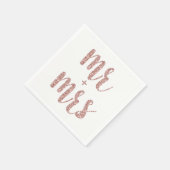 バラ金ゴールドミスター&ミセス・カクテルナプキンス，グリッター スタンダードカクテルナプキン (角)