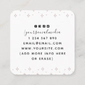 バラ金ゴールドミスティックムーンスタースパークルスウィッモダンチ スクエア名刺 (裏面)