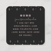 バラ金ゴールドミスティックムーン&スタースパークスモダンウィッチ スクエア名刺 (裏面)