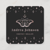 バラ金ゴールドミスティックモスバタフライシチュアルムーン スクエア名刺 (正面)