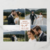 バラ金ゴールドミストレメリートウク結婚したリスマス 箔シーズンポストカード (正面)