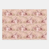 バラ金ゴールドミツバチとフローラ ラッピングペーパーシート (正面3)