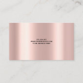 バラ金ゴールドミニお洒落マエレガントリスト名刺 予約カード (裏面)