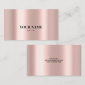 バラ金ゴールドミニお洒落マエレガントリスト名刺 予約カード (正面/裏面)