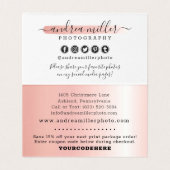 バラ金ゴールドミニマリストロゴお客様サンキューカード (内部フラット)