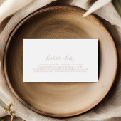 バラ金ゴールドミニマリスト赤ちゃんシャワー予約リクエスト エンクロージャーカード