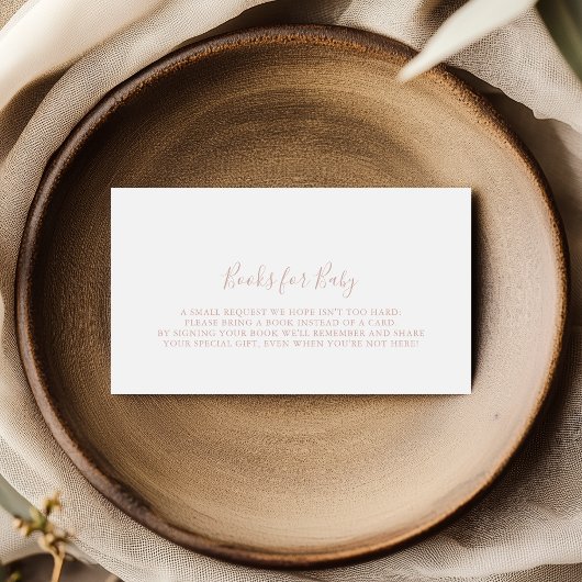 バラ金ゴールドミニマリスト赤ちゃんシャワー予約リクエスト エンクロージャーカード