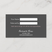 バラ金ゴールドミニマルはっきりした美しいサロン紹介 紹介カード (裏面)