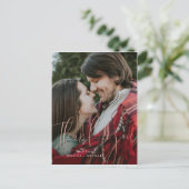 バラ金ゴールドミニマルタイポグラフィサンキューカード ポストカード (スタンド正面)