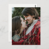 バラ金ゴールドミニマルタイポグラフィサンキューカード ポストカード (正面/裏面)