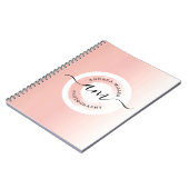 バラ金ゴールドミニマルパーソナライズされたリストロエレガントゴ ノートブック (左側)