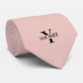 バラ金ゴールドミニマルモノグラムのリスト ネクタイ (ロール)