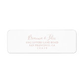 バラ金ゴールドミニマル差出人住所ラベル ラベル (正面)